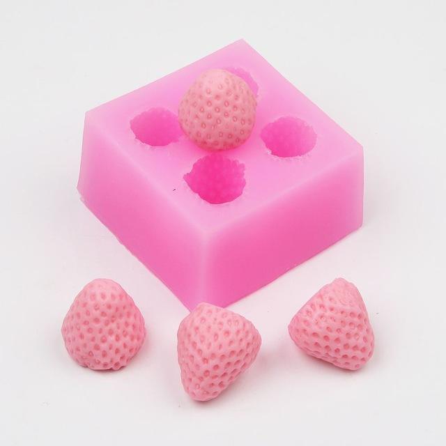 

Strawberry Blueberry Fondant Molds, 3D Fruit Berries Mandarin Orange Silicone for Cake Cupcake Topper Decoration Soap, Chocolate