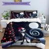 3Pcs Christmas Nightmare Before Bedding Set Quilt Cover Pillowcase Home Christmas Xmas Halloween Gift 1 Duvet Cover 2 Pillowcase S921456