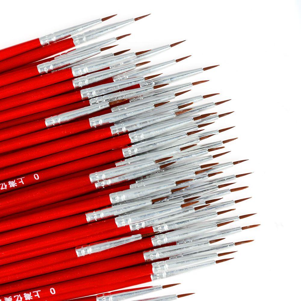 10Pcs Fine Hand Painted Thin Hook Line Pen Art Supplies Drawing Art Pen Paint Brush Nylon Brush Acrylic Painting Brushes