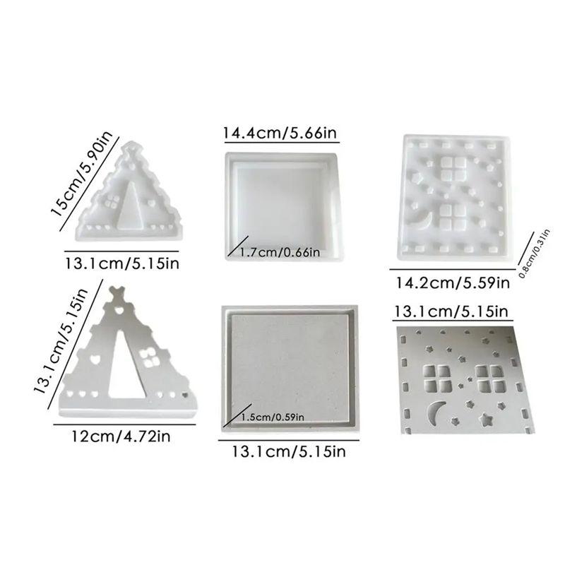 Good-Candle Holder Molds Silicone Hollow Stars And Moon House Decor Silicone Mold Camping Tent Candlestick Mold Aromatherapy