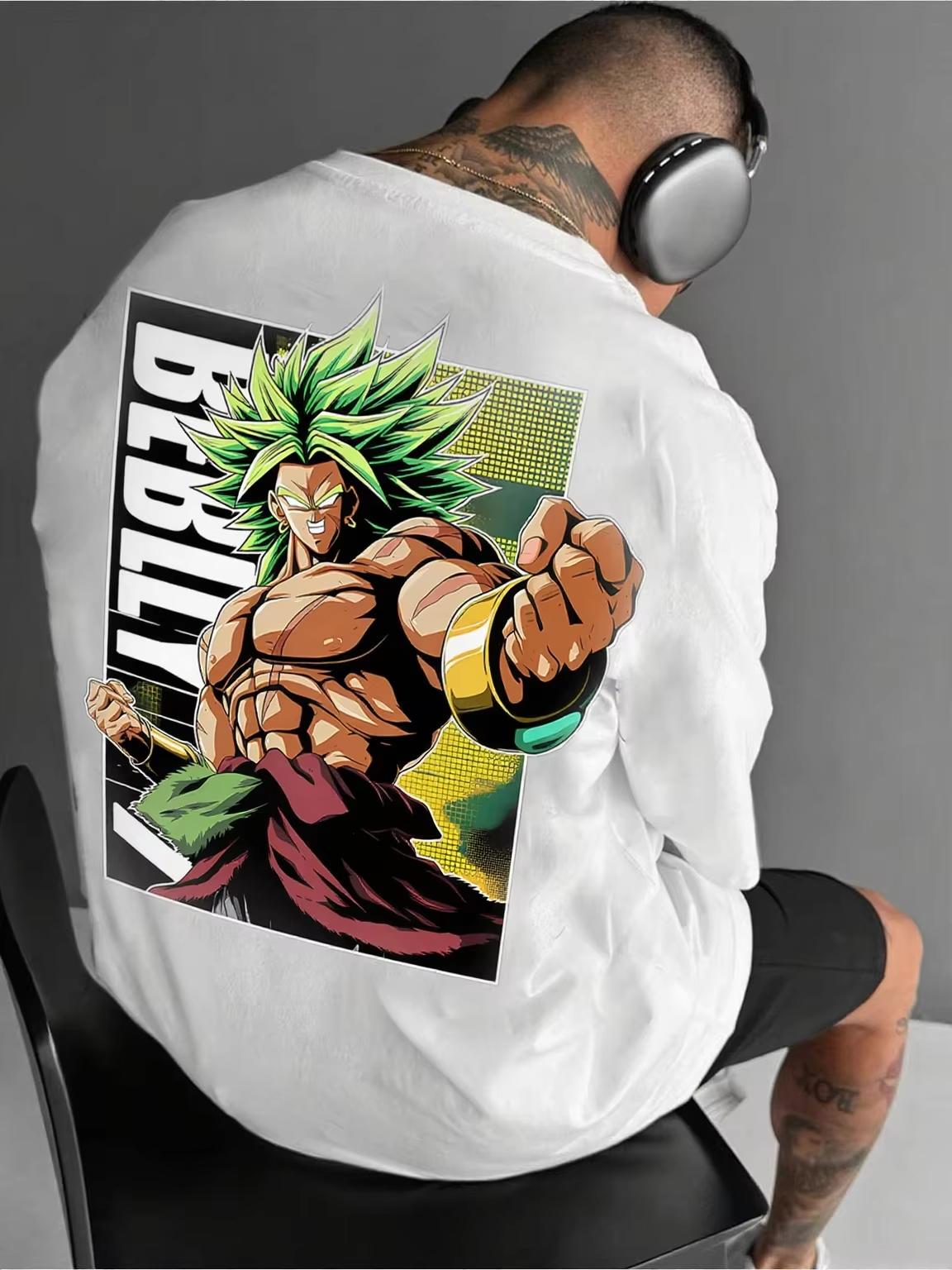 

Dragon Ball Broly Anime Men T Shirt Short Sleeve Tee Streetwear Cotton Tops Casual Graphic Tee Spring Summer Workout Gym Fashion 3XL