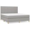 VidaXL Lit à sommier tapissier avec matelas Gris clair 180x200cm Tissu - Modèle 3142673