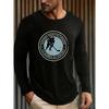 Hockey Print  Long Sleeve T-Shirt Soft Breathable Casual Daily Top
