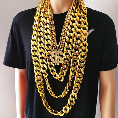 Large Friendship Gifts Rock Hip Hop Gothic Chunky Chain Hip Hop Pendant Chain Necklace Punk Choker