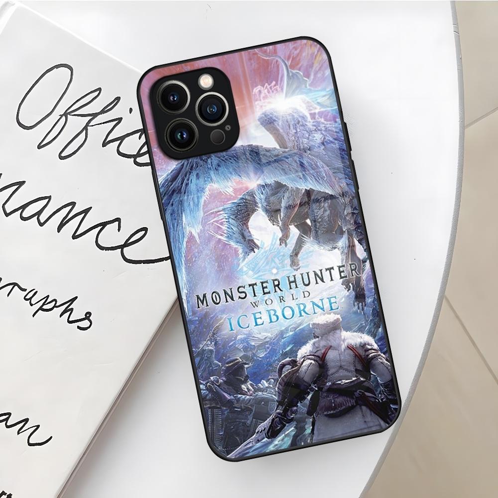 

Game Monster Hunter World Phone Case for Iphone 16 15 14 12 11 13 Pro Max Mini X Xr Xs Se 8 Puls glass Cover iPhone11