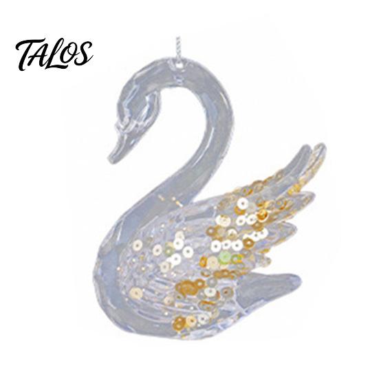 Reusable Party Hanging Ornaments Faux Crystal Christmas for Tree, Clear Snowflake/Starfish/Heart/Bird/Horse Decoration Shatterproof Seasonal