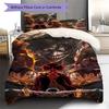 Attack on Titan Pattern Bedding,Quilt Set Quilt Cover Pillowcase Home Birthday Gift (1 * duvet cover + 2 * pillowcase, without core)