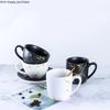 Marbled Ceramic Coffee Mug Espresso Cups Afternoon Tea Cup Milk Tea Cups Coffee Cup and Saucer Set Milk Mug Tea Mugs Drinkware