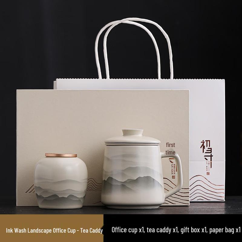Shangqi Ceramic Tea Infuser Mug with Jar & Gift Box