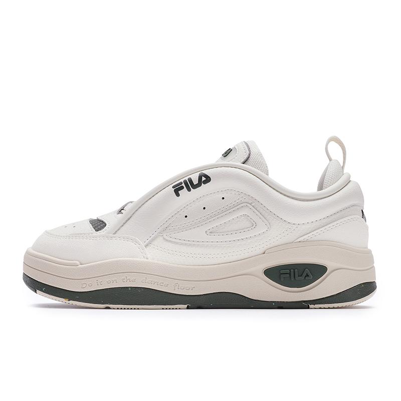 FILA Mix 2 Fashion Trend Non-Slip Shock Absorbing Wear-Resistant Low-Top Skate Shoes Women sneaker Snow-White F12W442205FPT