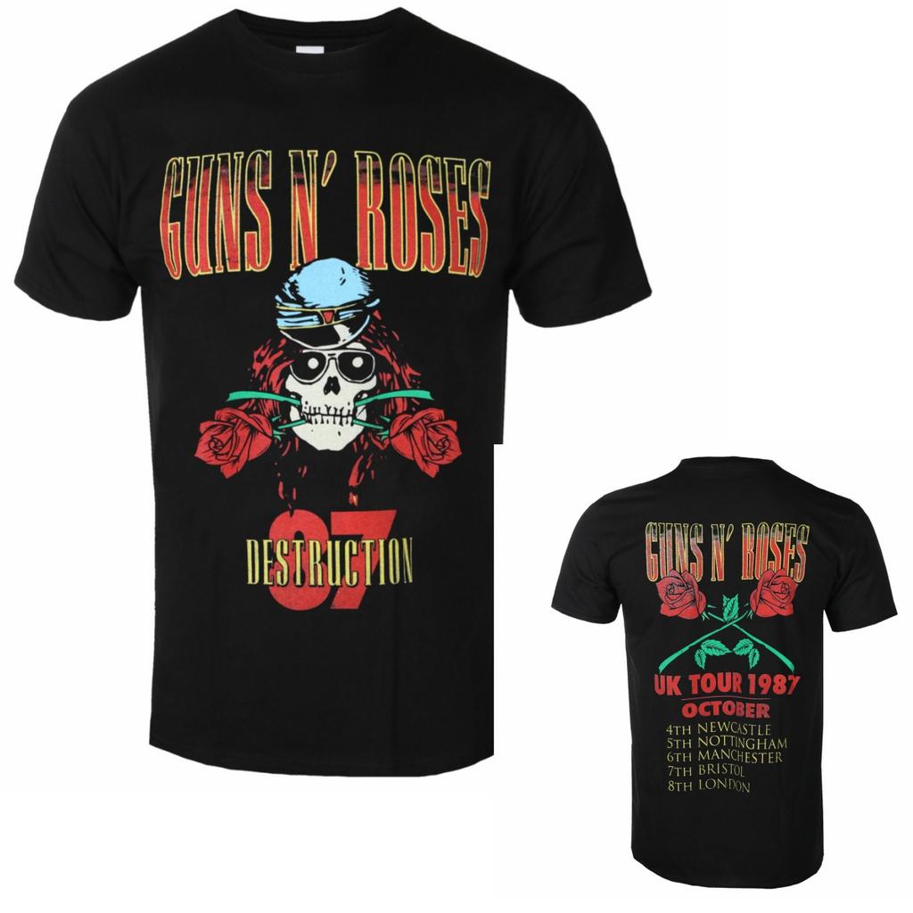 Best Summer Guns N Roses Graphic Cotton Tshirt Unisex Summer Short Sleeve Fashion Brand Tee Luxury Casual Vintage Tees