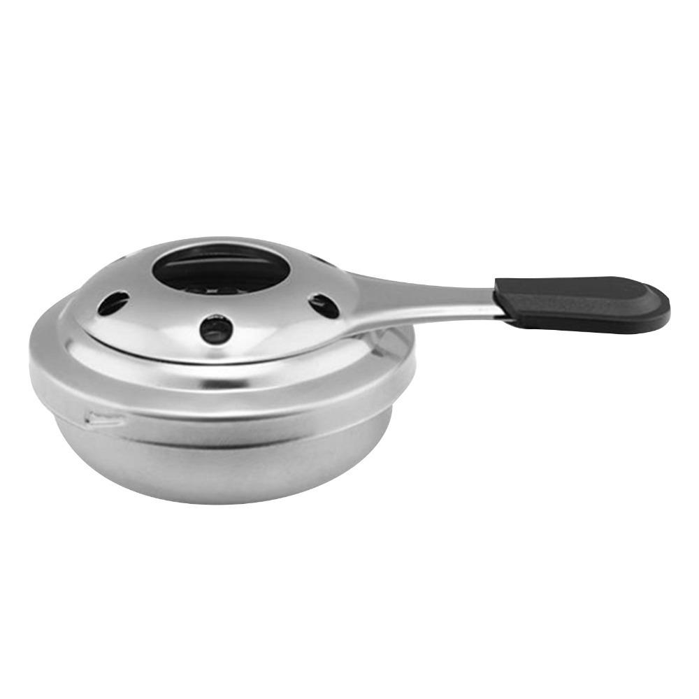 Stainless Steel Mini Alcohol Stove Anti-Scald Handle With Safety Cover Camping Stove Portable Portable Alcohol Stove