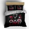 "Black and Red Masked Figures Bedding Set" Bedding Set (1 Duvet Cover, 2 Pillowcases, Duvet Not Included)