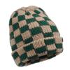 Clape Knit Cap for Men and Check Simple and Watch Cold Warm Hat for Outdoor Snowball Fishing Women, Polyester, Stretchy, Double-Layer Fabric, 2-Color