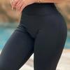 V-Shape Slimming Black Yoga Pants Hip Lifting Pleated Sports Pants Training Running Fitness Yoga Flared Pants