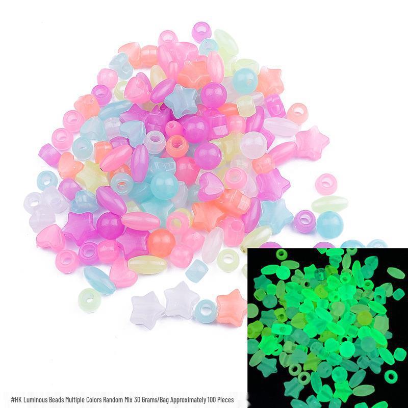 Colorful Large-Hole Acrylic Rice Beads for DIY Jewelry Making