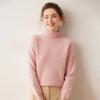 Lekasha High Neck Women's Cashmere Sweater - Solid Color Loose Knit Pullover for Autumn and Winter