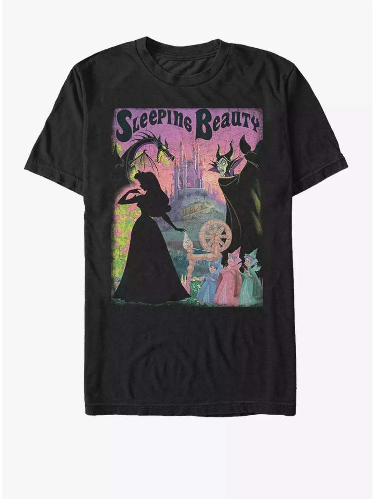 

New Fashion Sleeping Beauty Spindle Poster Cartoon Print High Quality WoUnisex Short Sleeve Loose Casual TShirt 4XL
