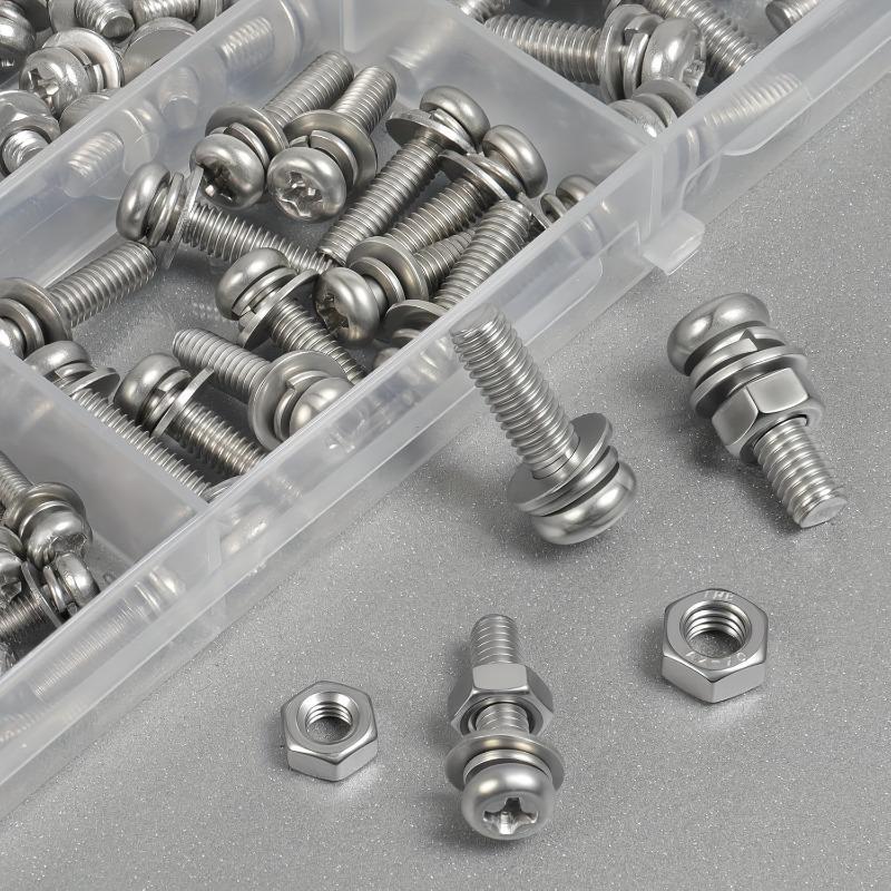 320-Piece Phillips Pan Head Bolt, Nut & Washer Kit (M2-M5)