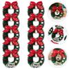 10 Pcs Christmas Wreath Tree Wreaths Hanging Decorations Miniature Garland Simulated Furniture Ornament Toy