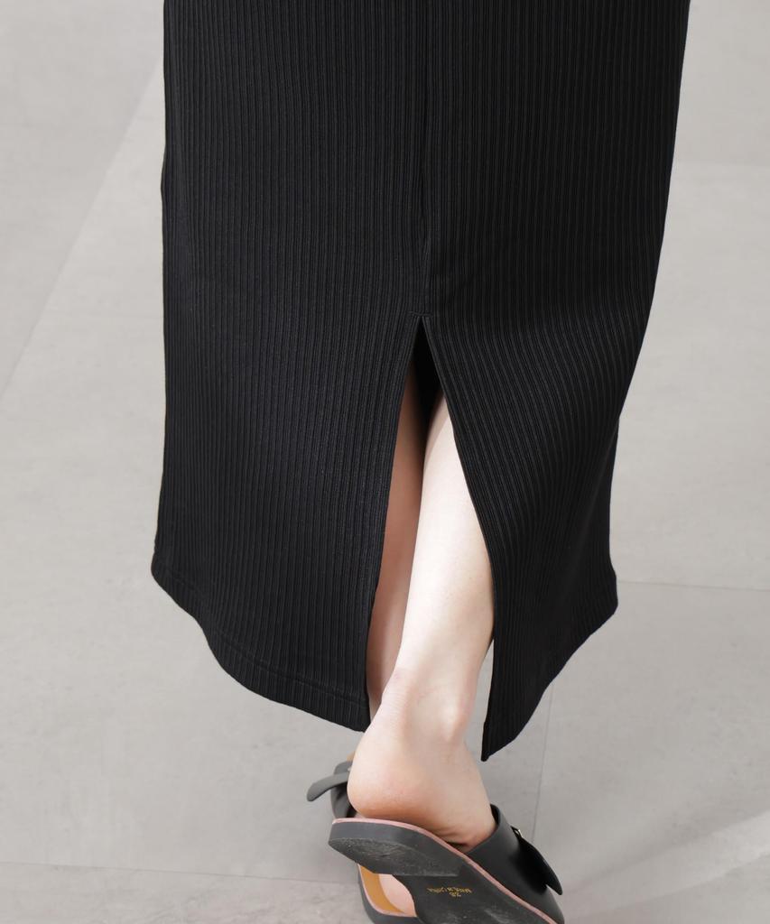 Nano Universe Henley Neck Dry Terry Size S Women's Dress, (010), Black, 669-5119325