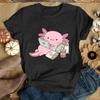 (Premium T-shirt)Hot Axolotl Printed T Shirts Casual Tops Summer Short Sleeve Harajuku T Shirts(Ship Within 24 Hours)