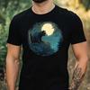 T-Shirt Herren Bär im Mondlicht Motiv Baumwolle Größe XS bis 5XL