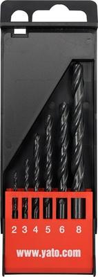 HSS Metal Drill Bits, 2-8 Mm, Set. 6 Pcs. YT-4460 YATO