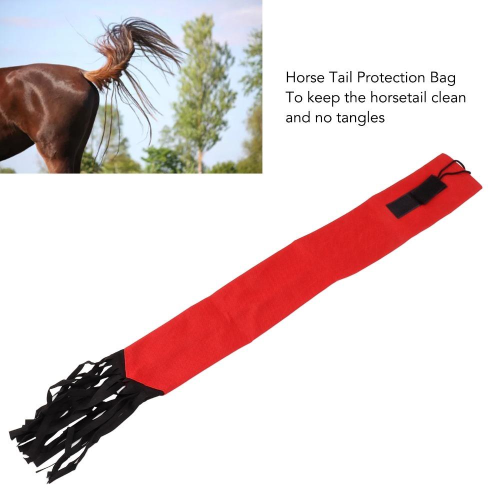 Hook And Loop Design Horse Tail Protection Bag Non Woven Fabric Tail Protection Cover  Stable Use