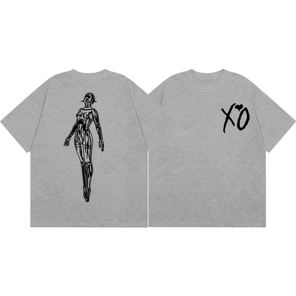 Rapper The Weeknd Merch T-shirt Men Women Fashion Hip Hop Short Sleeves Oversized Streetwear Y2k High Quality Female Male Clothing