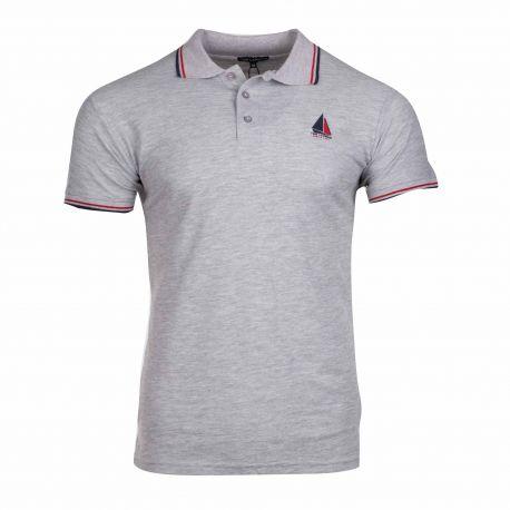 Short-sleeved Polo Shirt with Edging Collar Fabre Man TED LAPIDUS