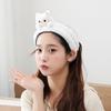 Cartoon Cat Ear Headband for Women - Soft Plush Hair Hoop, Anti-Slip Design, Special for Facial Cleansing & Mask Application