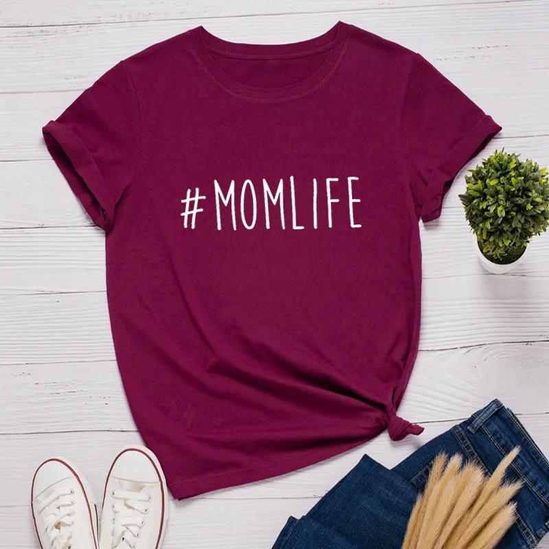 #momlife Letter Print Women T Shirt Short Sleeve O Neck Loose Women Tshirt Ladies Tee Shirt Tops Clothes Camisetas Mujer