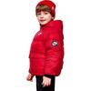 Nike Hooded Zipper Solid Color Spliced Long Sleeve Kids outerwear Academy-Red NY2342005GS-004