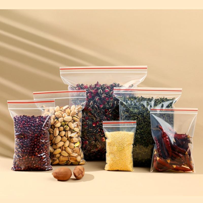 Hardware Storage PE Self Sealing Bag Thickened Screw Accessories Packaged Postcard Transparent Sealed Pocket Dried Fruit Snacks Packaged Separate Bags
