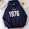 Hot Vintage 1976 Printed Women And Men Hoodies Loose Pullover Hooded Plus Size Autumn And Winter Long Sleeve Couple Sweatshirt