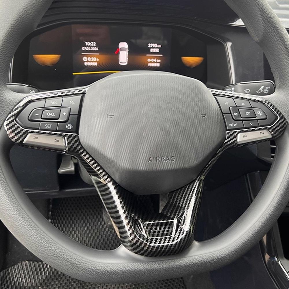For Volkswagen VW Touareg Jetta Golf 8 Taigo T-cross T-roc Taos Tiguan Altas Caddy Multivan Steering Wheel Cover Sticker Trim