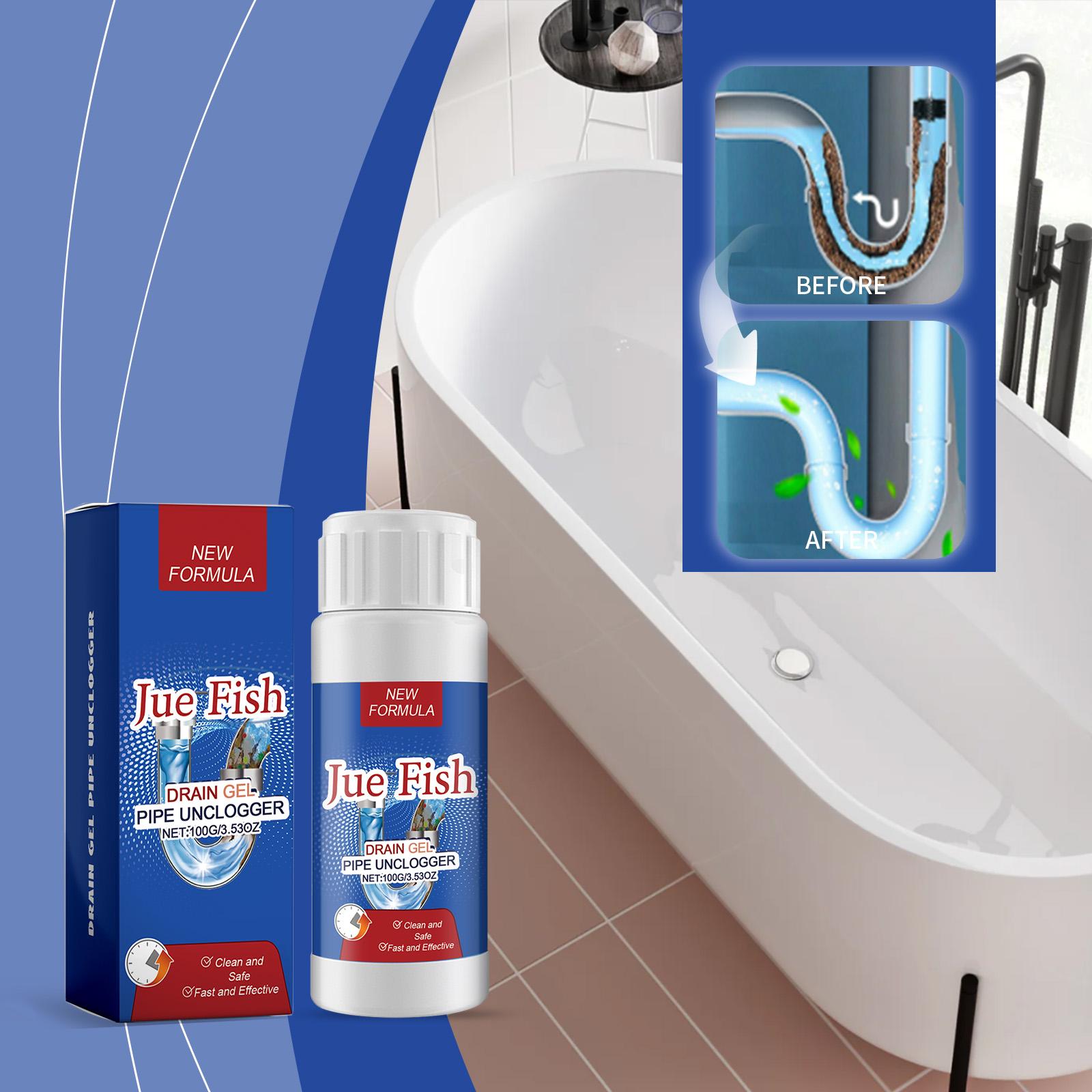 Professional Pipe Cleaner - Unclogs Kitchen & Bathroom Sewage Pipes, Eliminates Odors & Prevents Blockages 100g