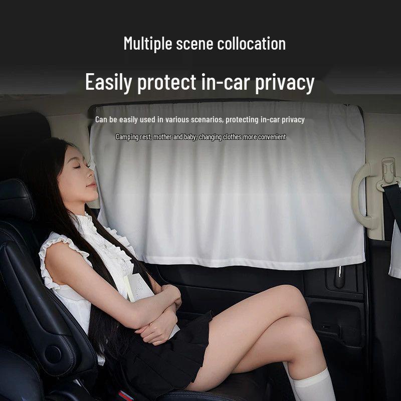 Car Window Sunshade Curtains - Clip-on Baby Privacy & Insulation for Summer.