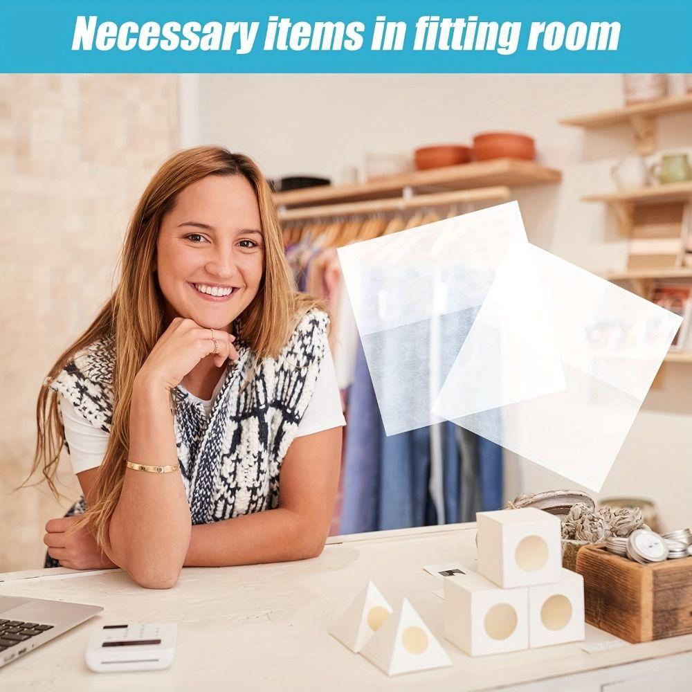 100Pcs Non-Woven Face Makeup Protector Hood Breathable Cosmetic Face Cover  Fitting Rooms
