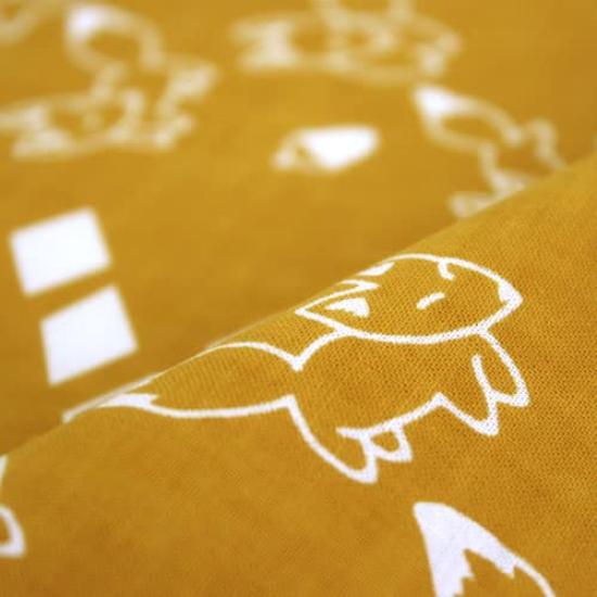 Dyeing Anbo Hand Towel Mountain Path Authentic Dyed Cotton Tokuoka Made in Japan 35cm x 100cm "Fox Mustard" 100%