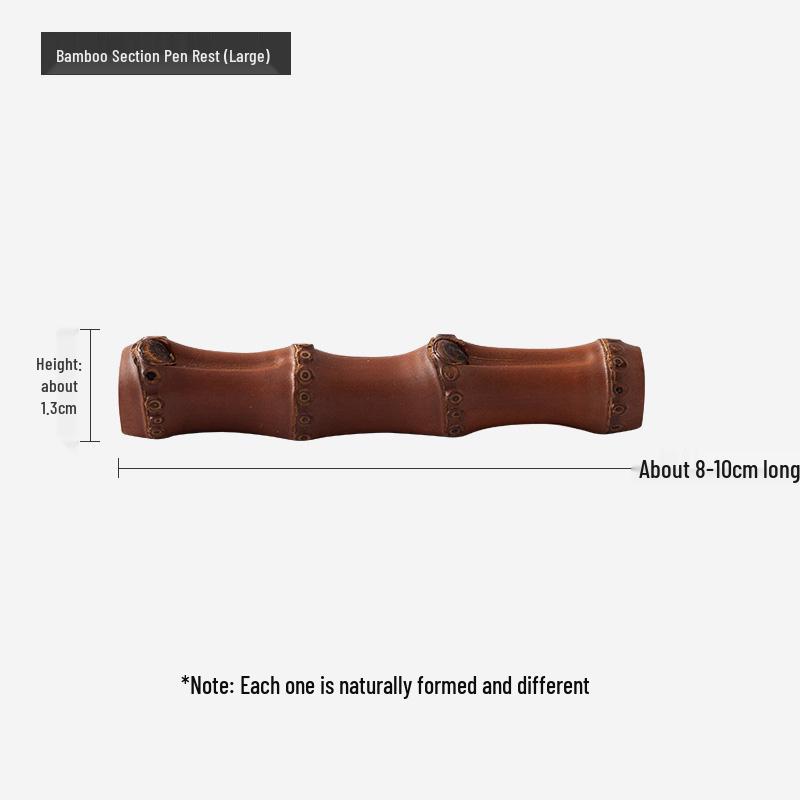 Yubao Pavilion Calligraphy Brush Holder: Ceramic Pen Rest & Solid Wood Stand - Scholar's Creative Pen Hanger, Four Treasures