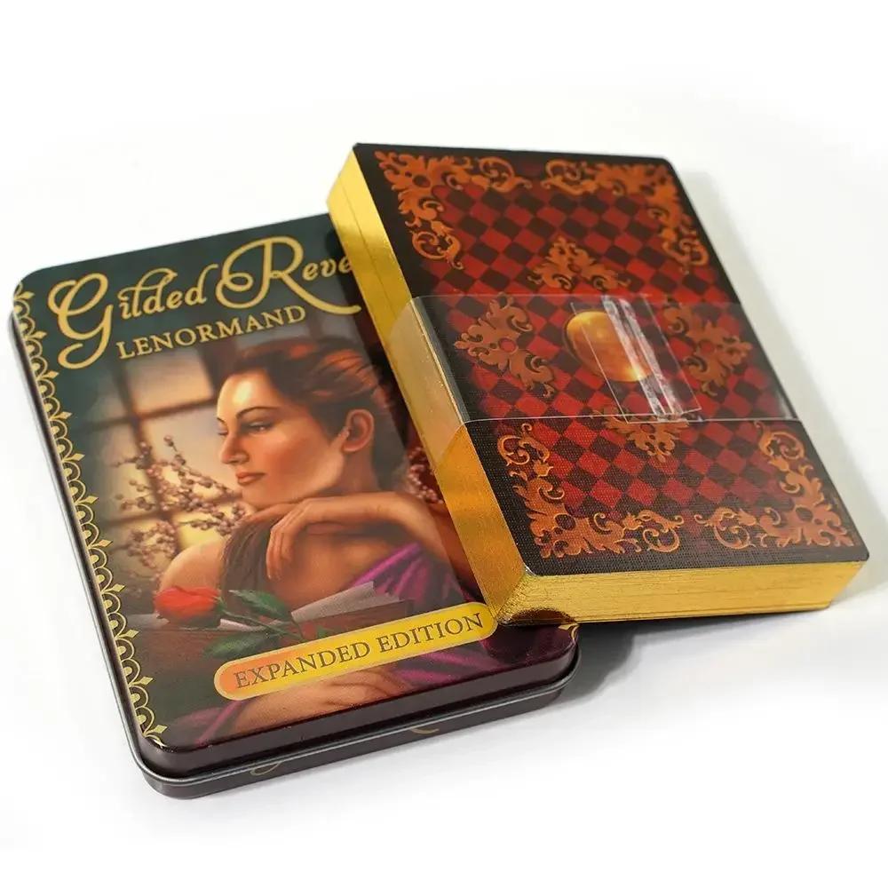 Gilded Reverie Lenormand Tarot Deck Vergulde Rand voor Waarzegspel Kaart