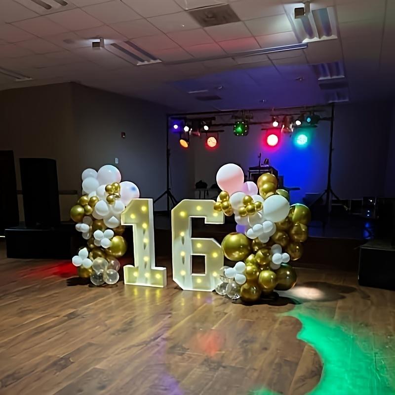 1Pc 92CM Light Up Digital Marquee Frame Number 0-9 KT Board With Bracket Party Decorative Light Birthday Party Anniversary Decoration