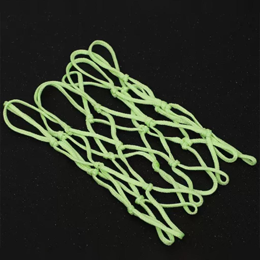 Nightlight Basketball Net Replacement Nylon Glowing Basketball Hoop Rim Net Standard Size Glowing Basketball Net