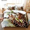 African Animals Giraffe Sunset Bedding Set 3D Duvet Cover Set Bedspread For Boys Girls Kids Home Textiles Microfiber Bedspread