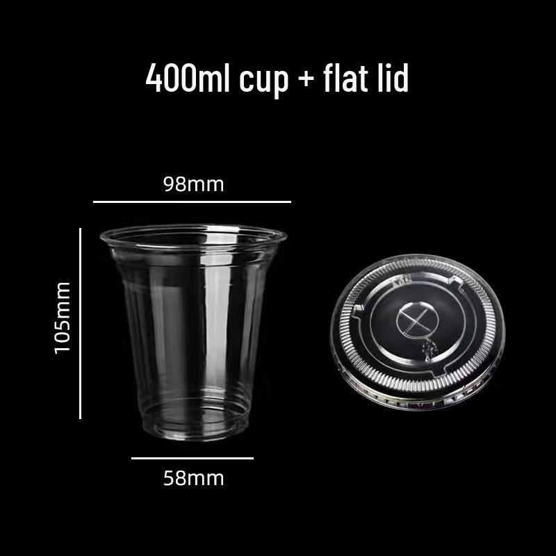 COFLYEE Thickened Transparent Disposable Drink Cups