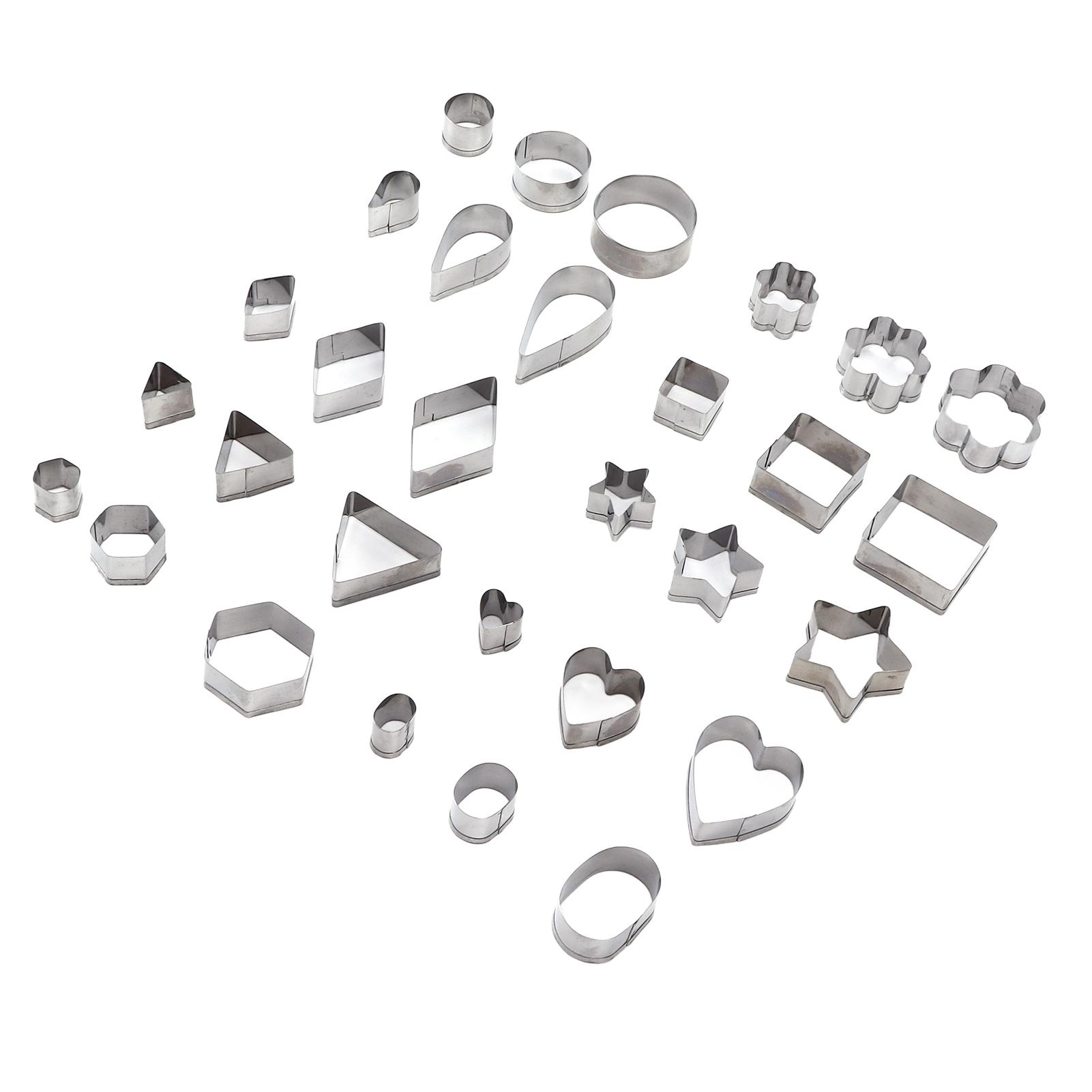 

30 шт. Форма для печенья из нержавеющей стали, мини-геометрический узор, изысканное исполнение, форма для нарезки печенья