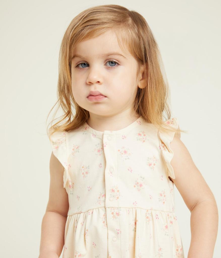 Dress and Bloomer Set A0AHM Milky 12 months 74cm [Petit Bateau] White/Multicolor