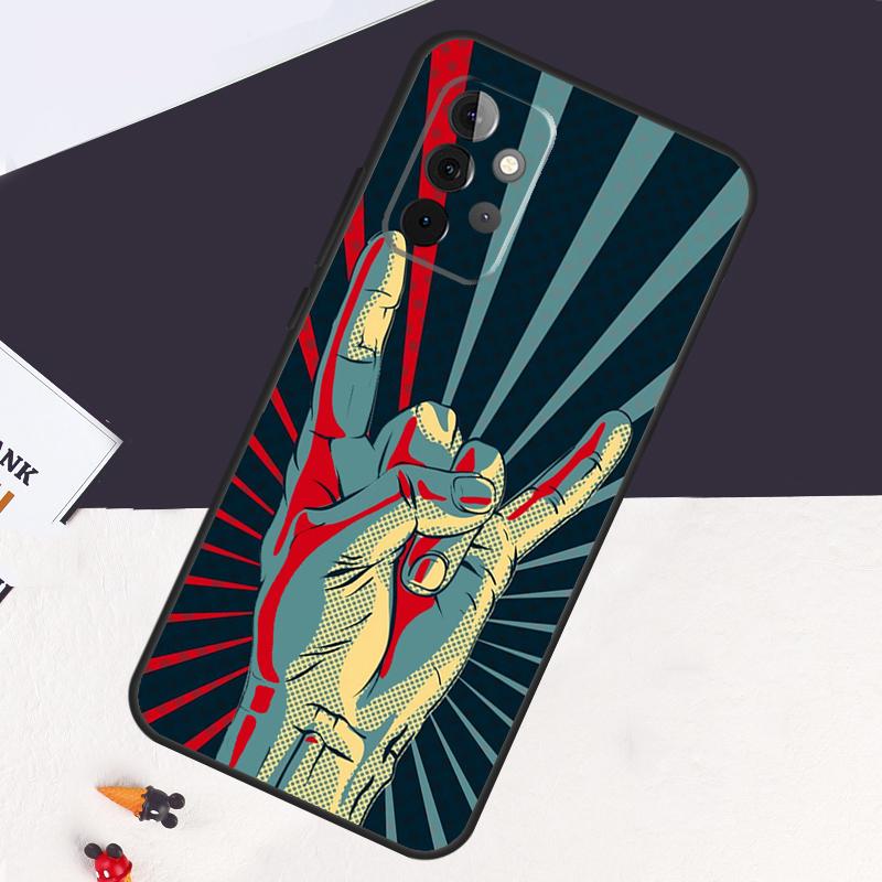 

Rock Roll Skull Case For Samsung Galaxy A13 A35 A15 A55 A53 A33 A36 A56 A26 A16 A22 A32 A52 A54 A34 A05 A06 Samsung A52
